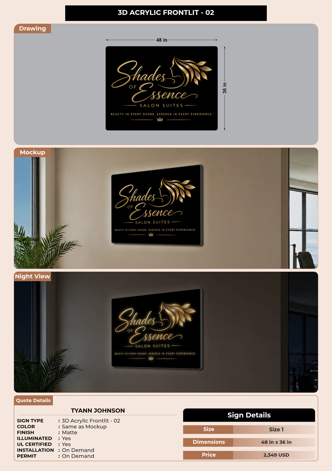 CUSTOM MOCKUP SIGN FOR TyAnn Johnson