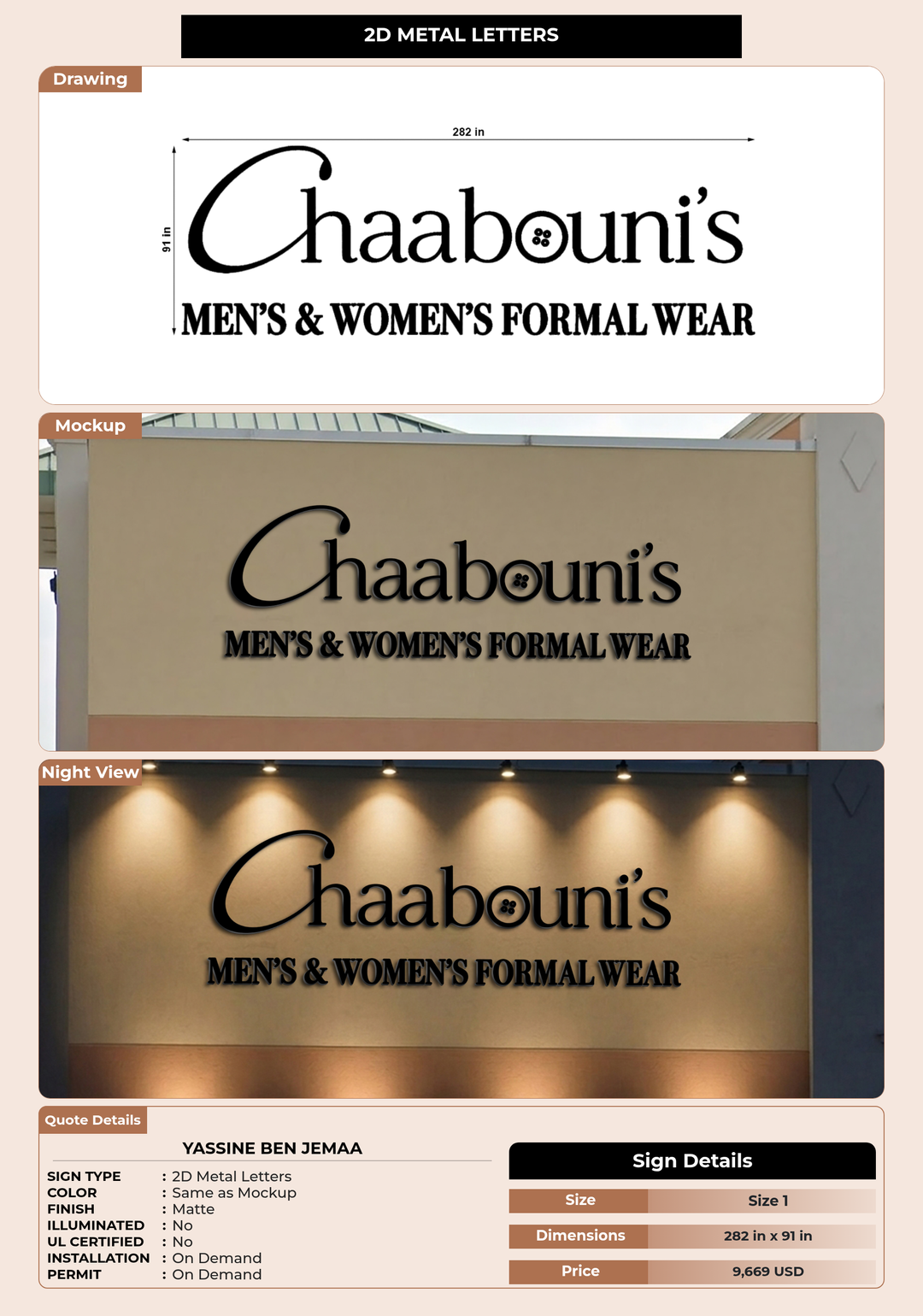 CUSTOM MOCKUP SIGN FOR Yassine Ben Jemaa