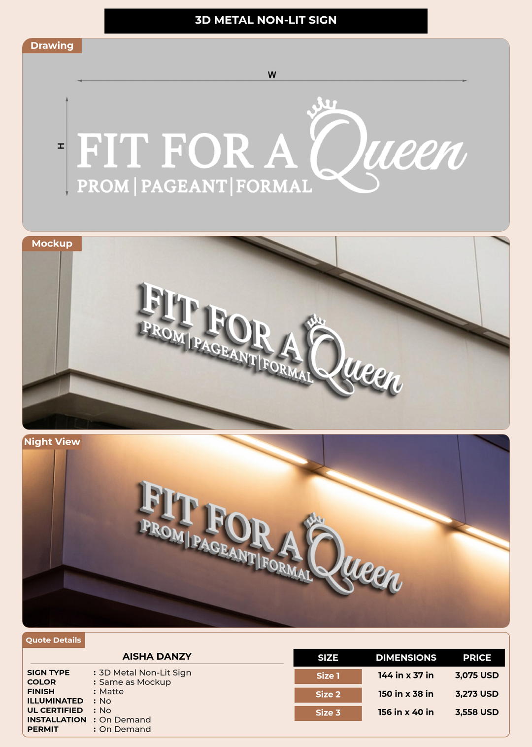 CUSTOM MOCKUP SIGN FOR Aisha Danzy