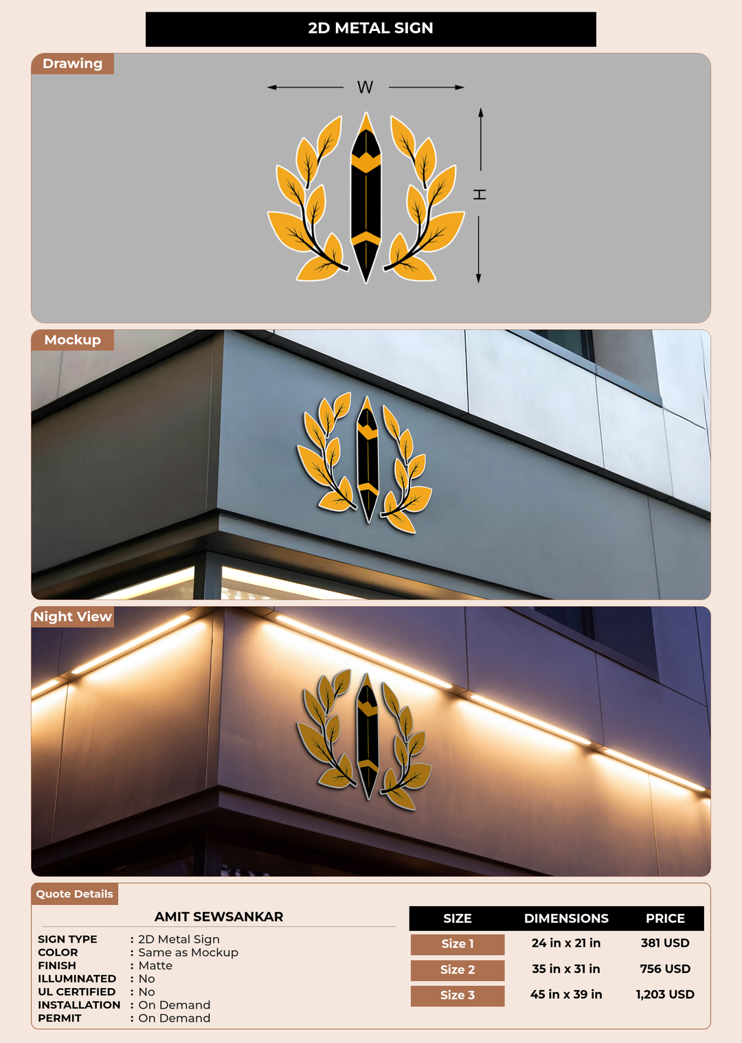 CUSTOM MOCKUP SIGN FOR Amit Sewsankar