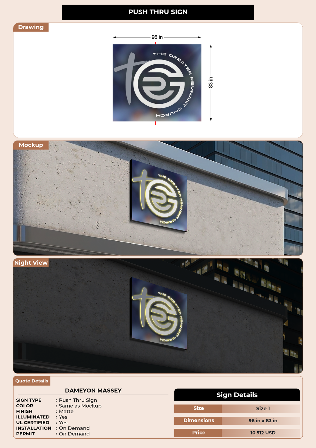 CUSTOM MOCKUP SIGN FOR Dameyon Massey
