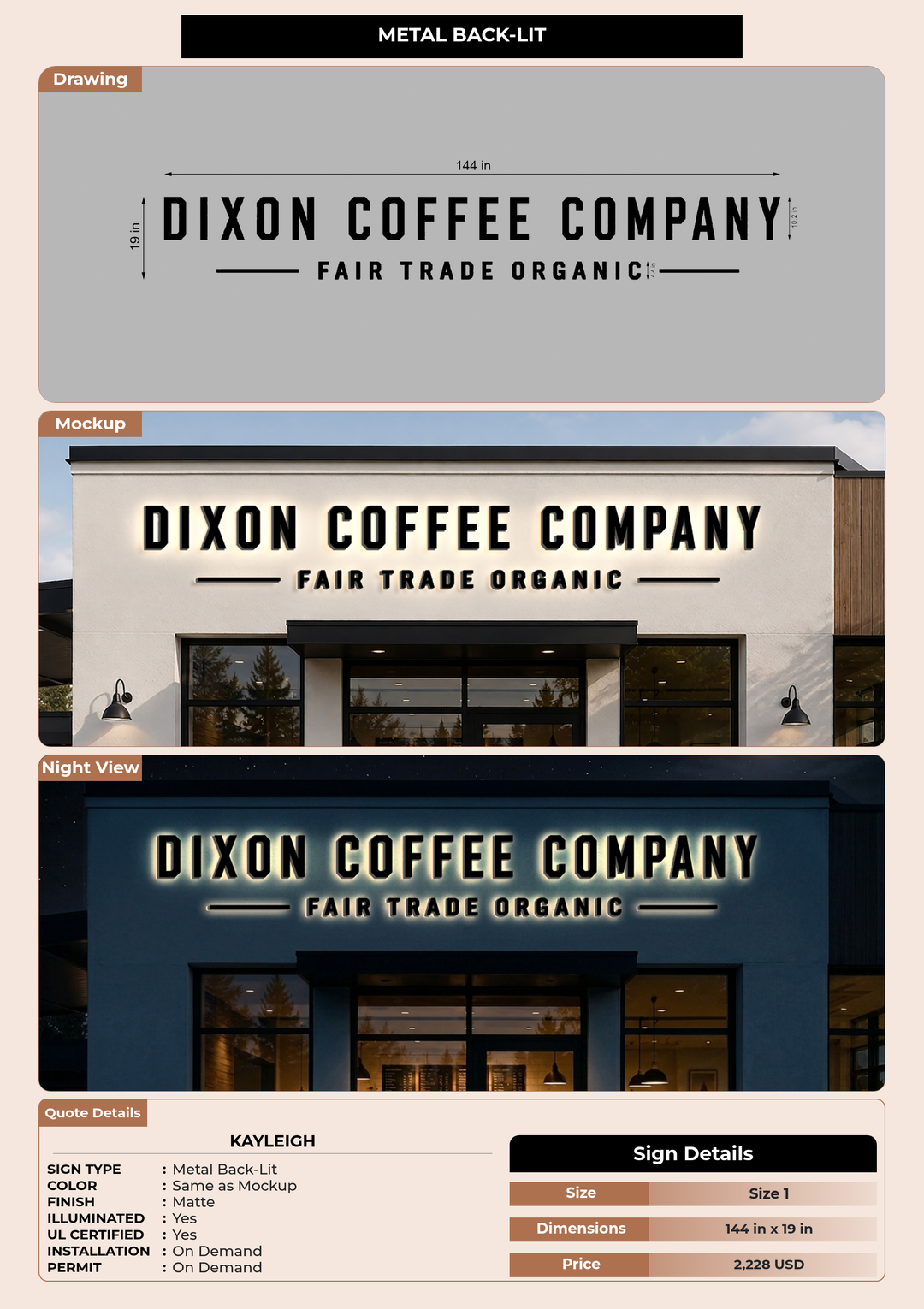 CUSTOM MOCKUP SIGN FOR Kayleigh