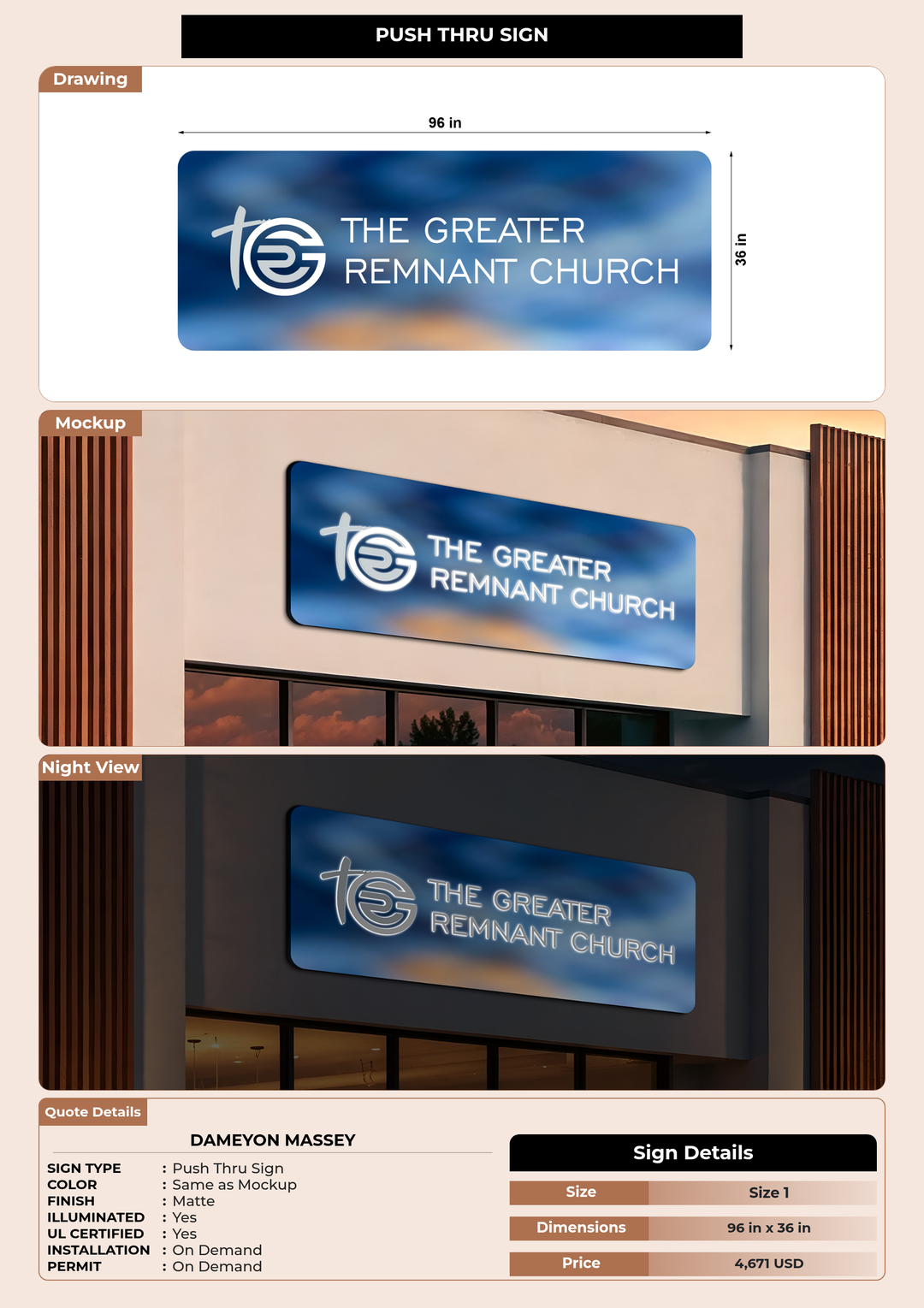 CUSTOM MOCKUP SIGN FOR Dameyon Massey