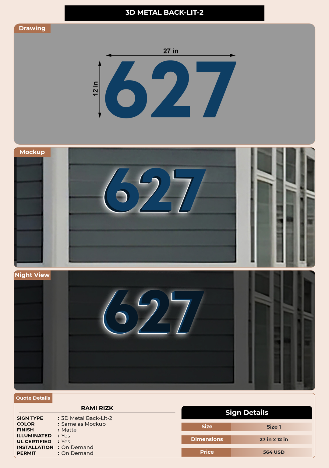 CUSTOM MOCKUP SIGN FOR RAMI RIZK