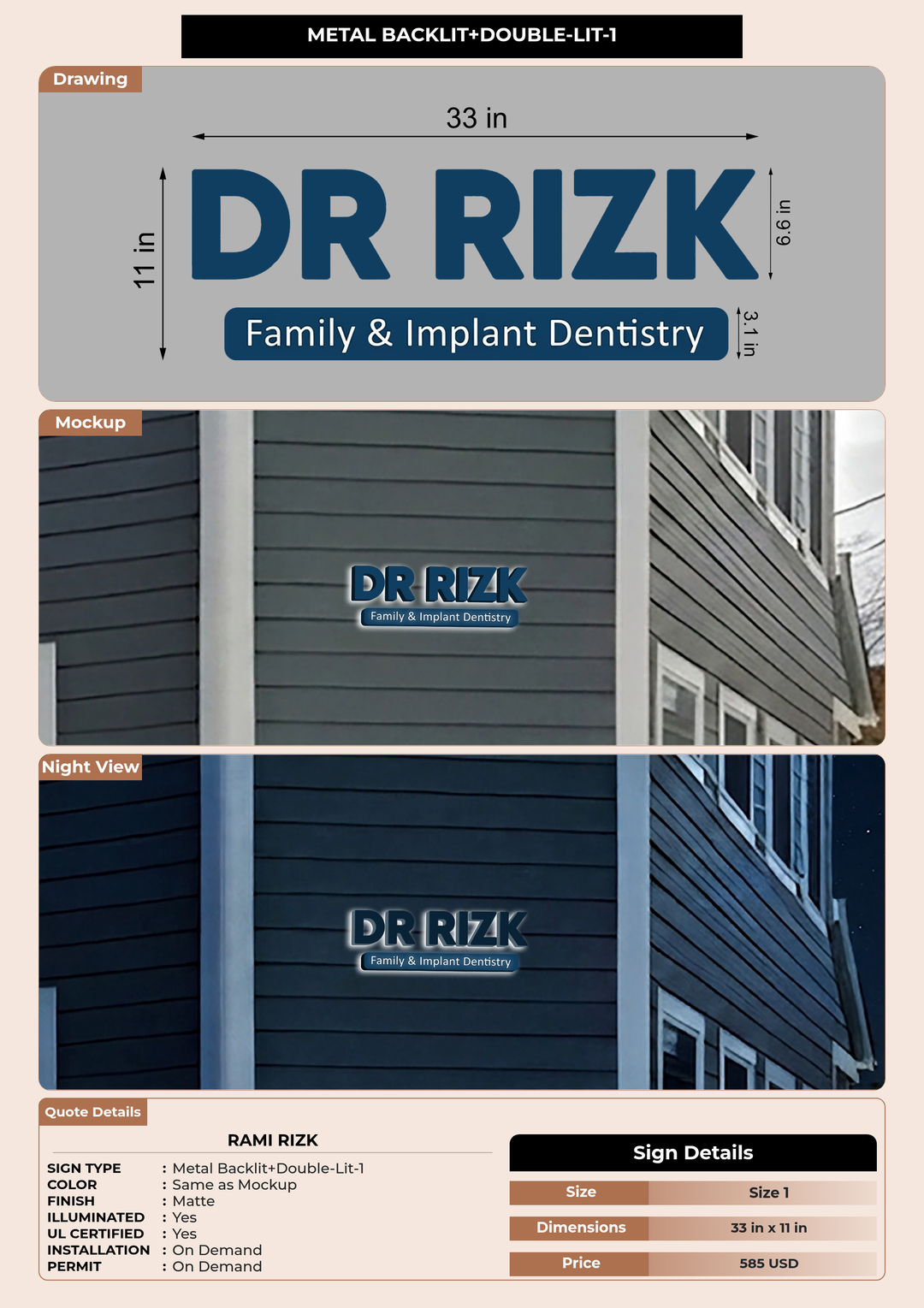 CUSTOM MOCKUP SIGN FOR RAMI RIZK