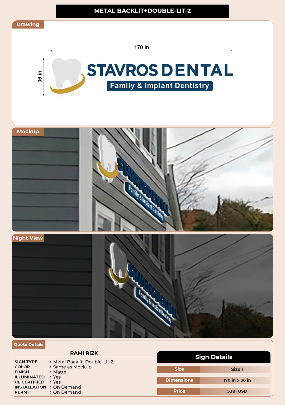 CUSTOM MOCKUP SIGN FOR RAMI RIZK