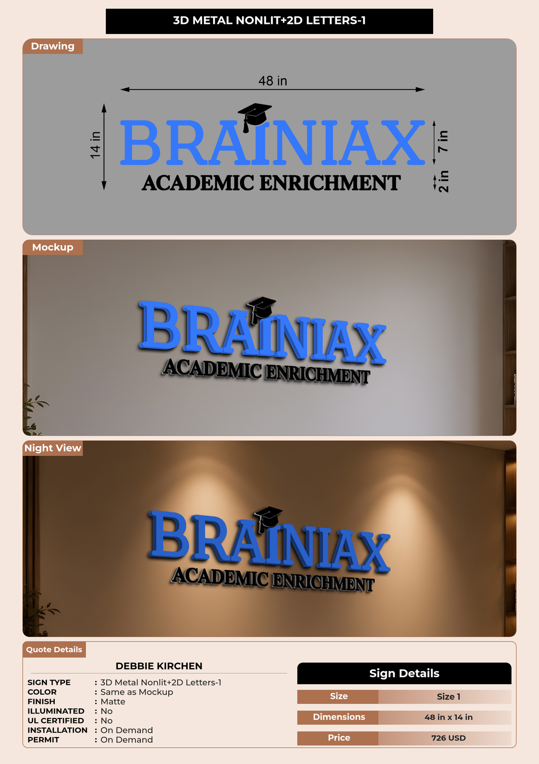 CUSTOM MOCKUP SIGN FOR Debbie Kirchen