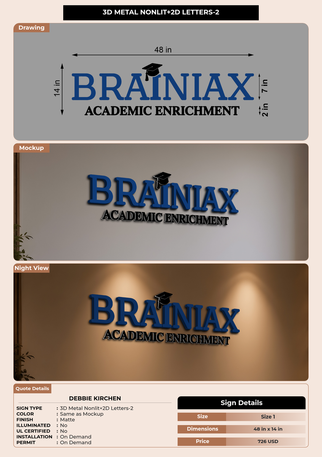 CUSTOM MOCKUP SIGN FOR Debbie Kirchen