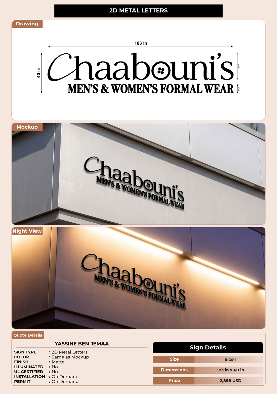 CUSTOM MOCKUP SIGN FOR Yassine Ben Jemaa