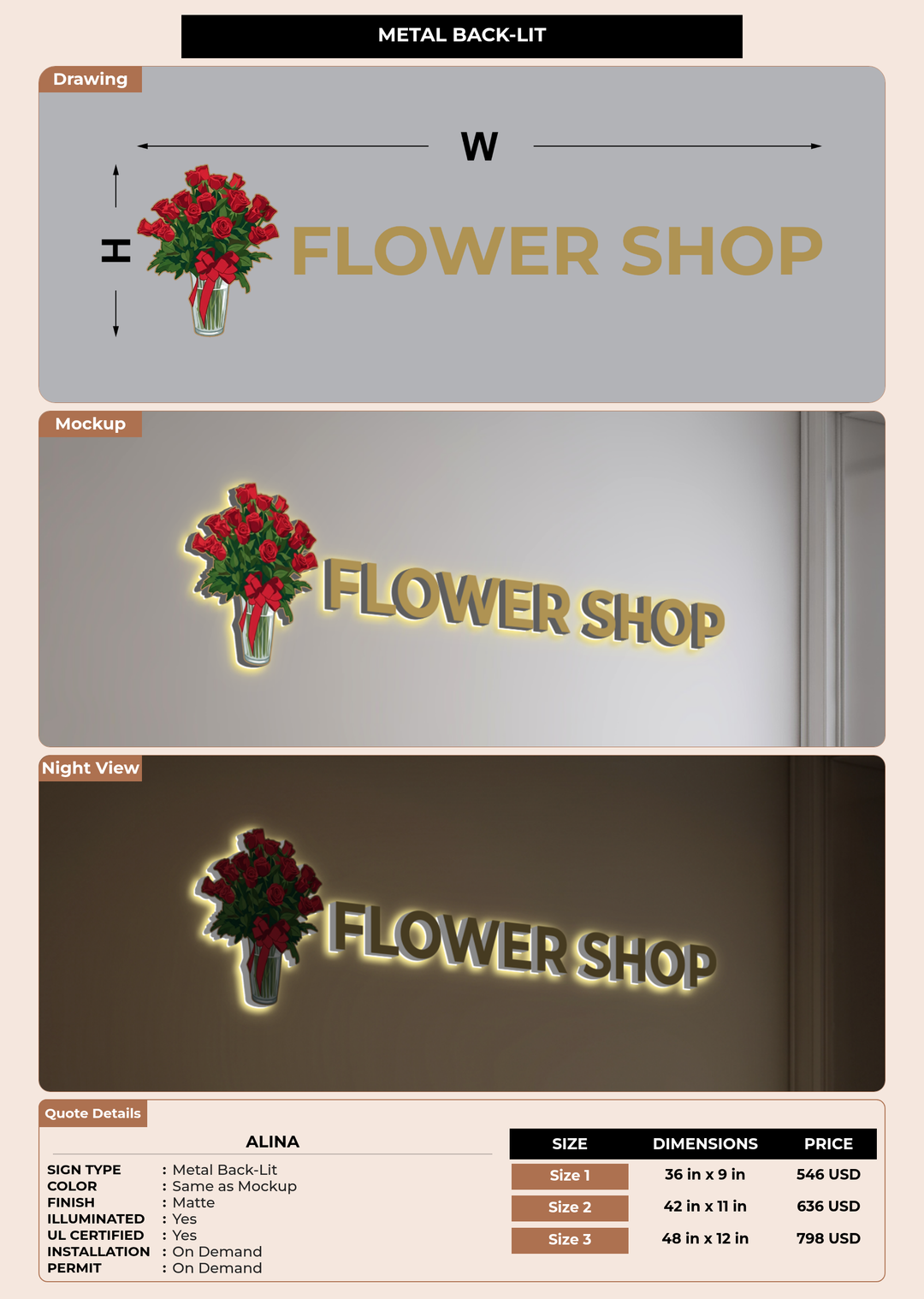 CUSTOM MOCKUP SIGN FOR Alina