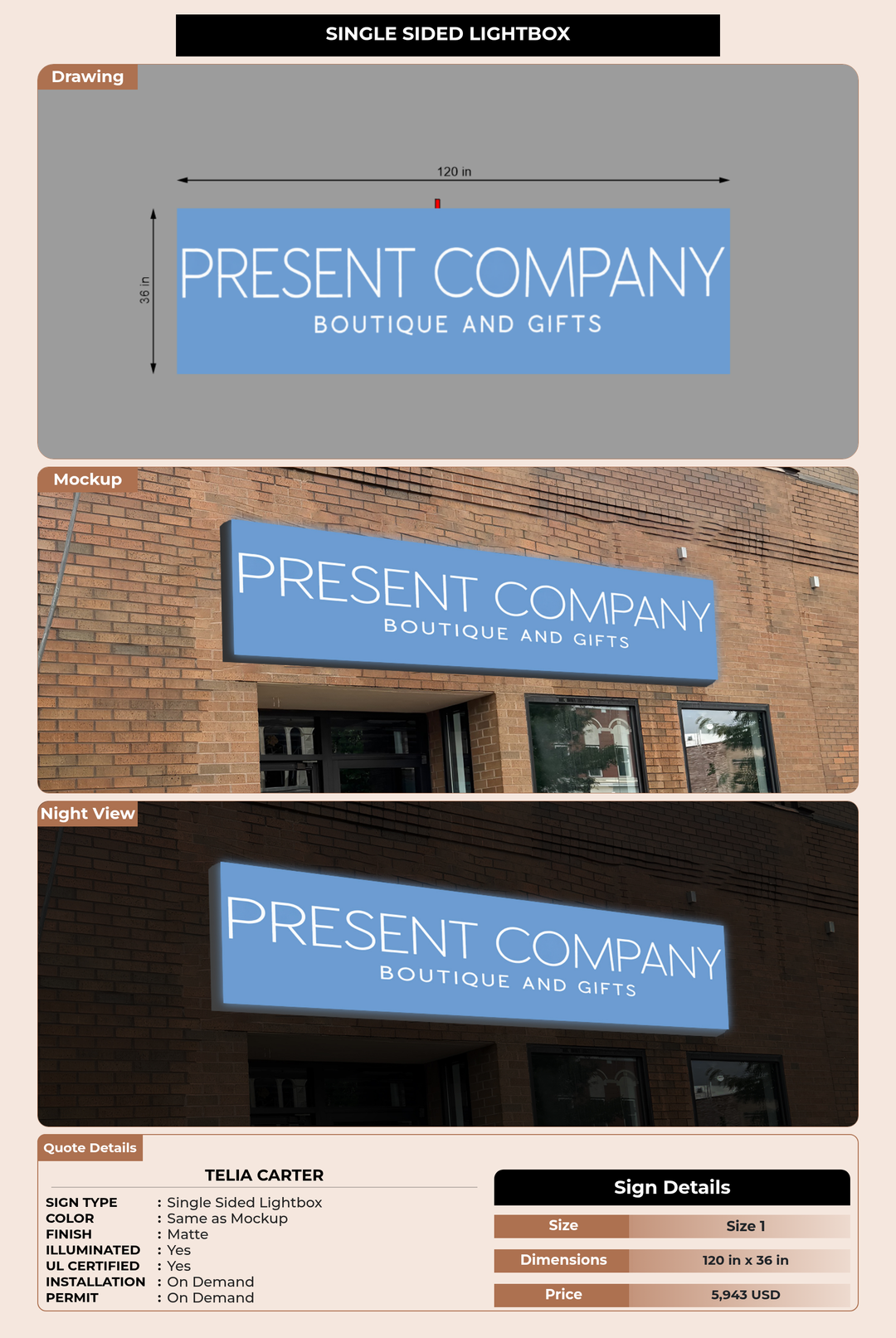 CUSTOM MOCKUP SIGN FOR Telia carter