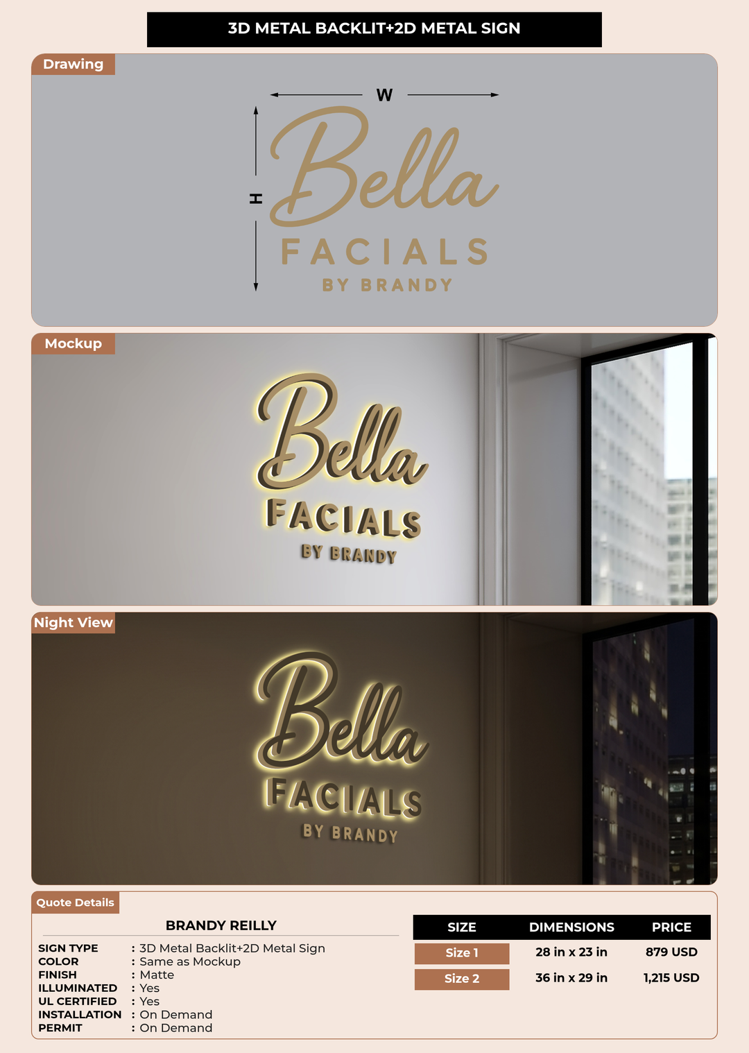 CUSTOM MOCKUP SIGN FOR Brandy Reilly