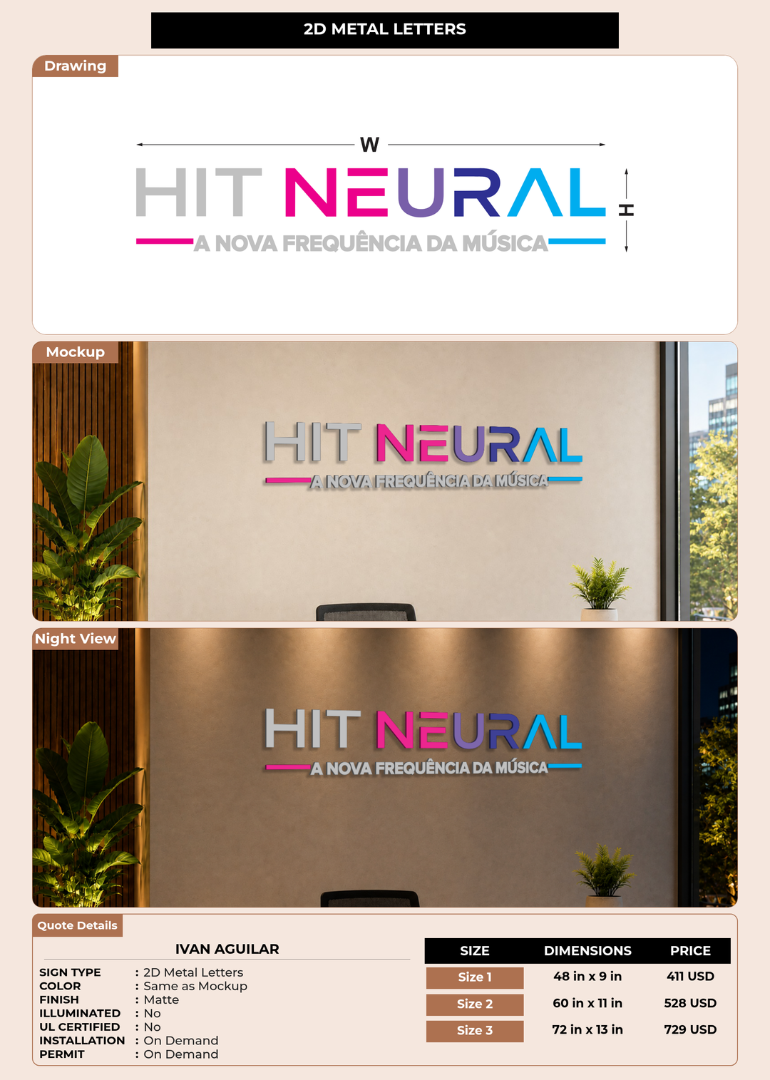 CUSTOM MOCKUP SIGN FOR Ivan Aguilar