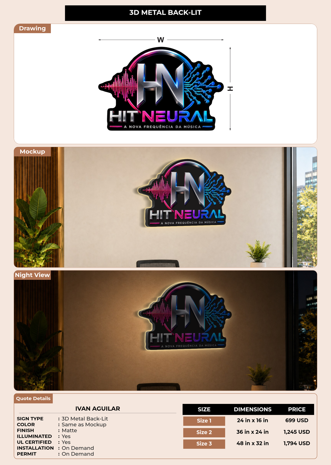 CUSTOM MOCKUP SIGN FOR Ivan Aguilar