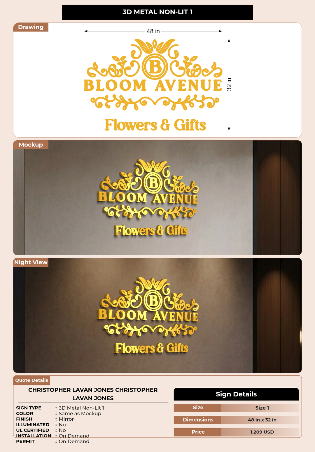 CUSTOM MOCKUP SIGN FOR Christopher LaVan Jones Christopher LaVan Jones
