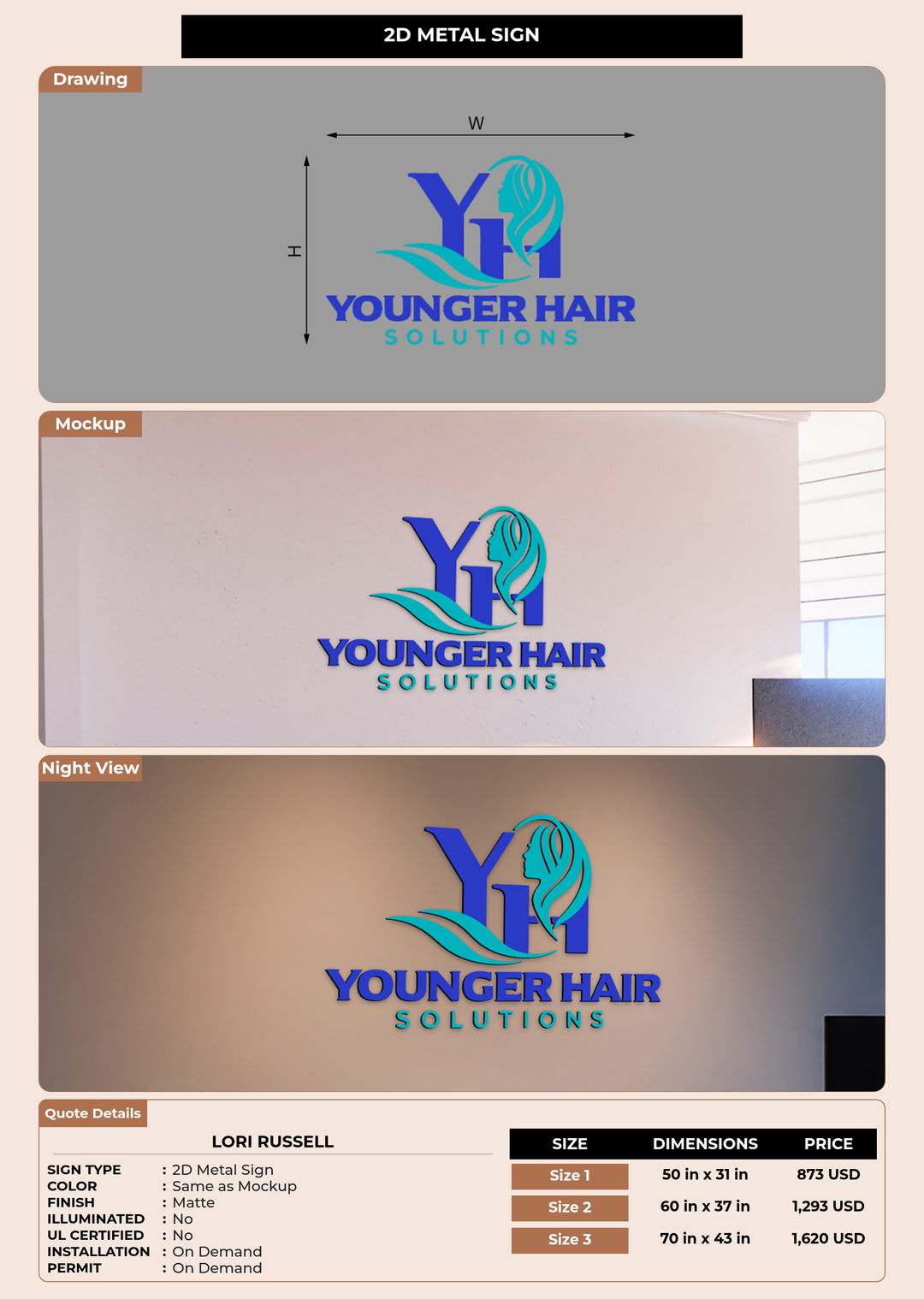 CUSTOM MOCKUP SIGN FOR Lori Russell