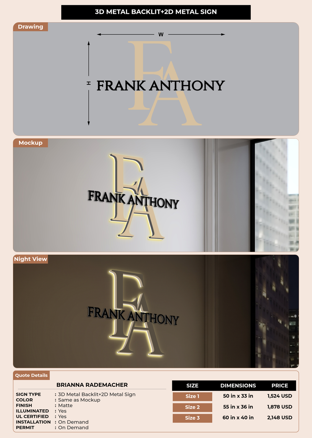 CUSTOM MOCKUP SIGN FOR brianna rademacher