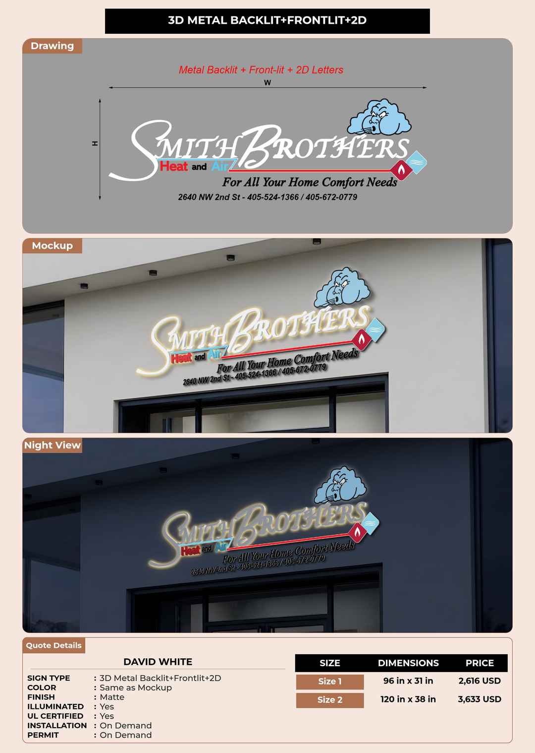CUSTOM MOCKUP SIGN FOR David White