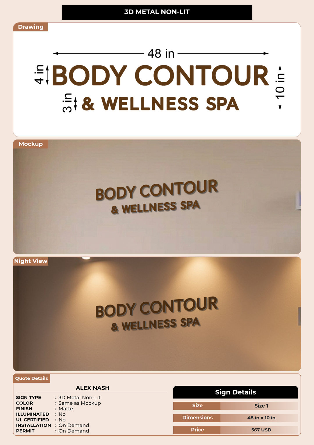 CUSTOM MOCKUP SIGN FOR Alex Nash