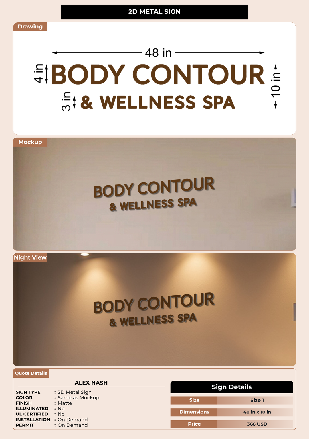 CUSTOM MOCKUP SIGN FOR Alex Nash