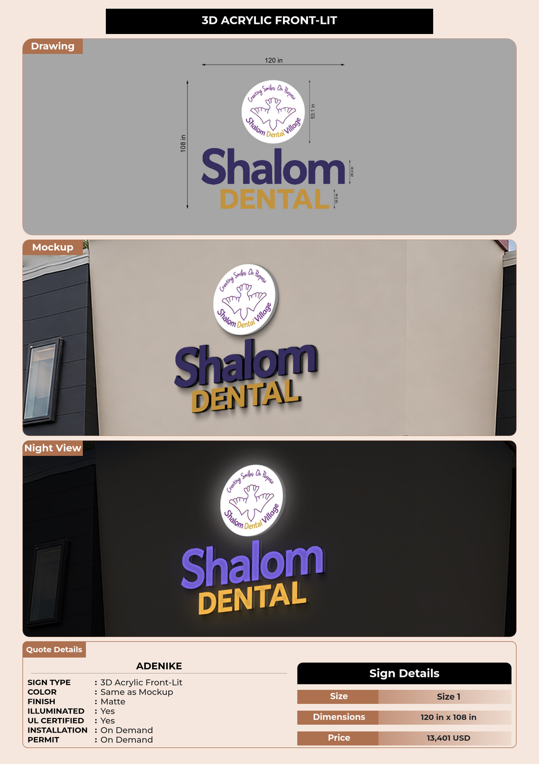 CUSTOM MOCKUP SIGN FOR Adenike