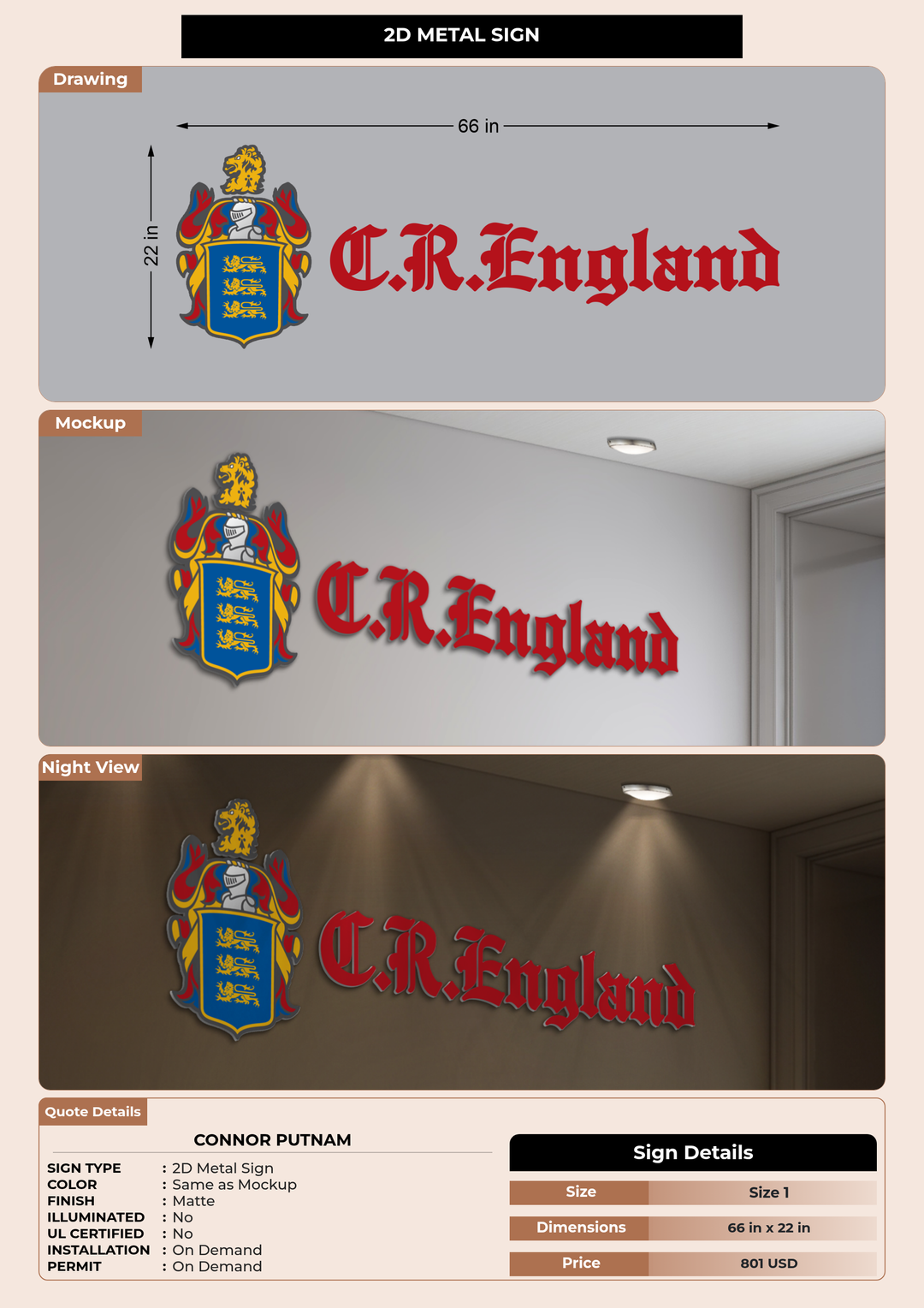 CUSTOM MOCKUP SIGN FOR Connor Putnam