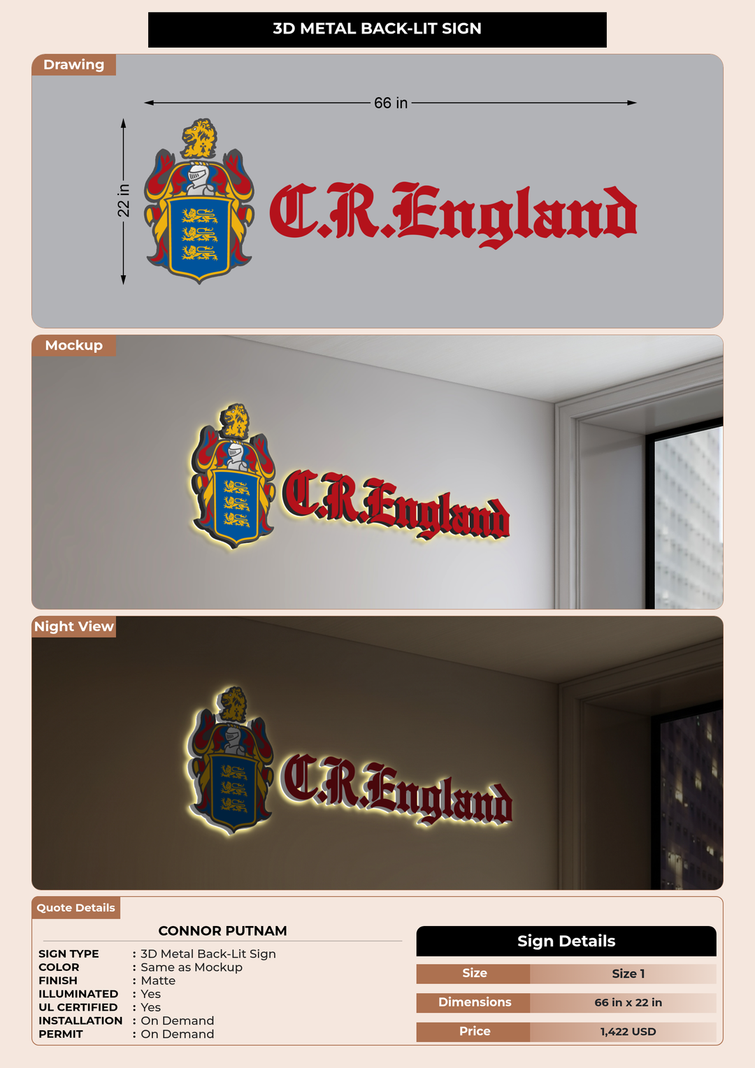 CUSTOM MOCKUP SIGN FOR Connor Putnam