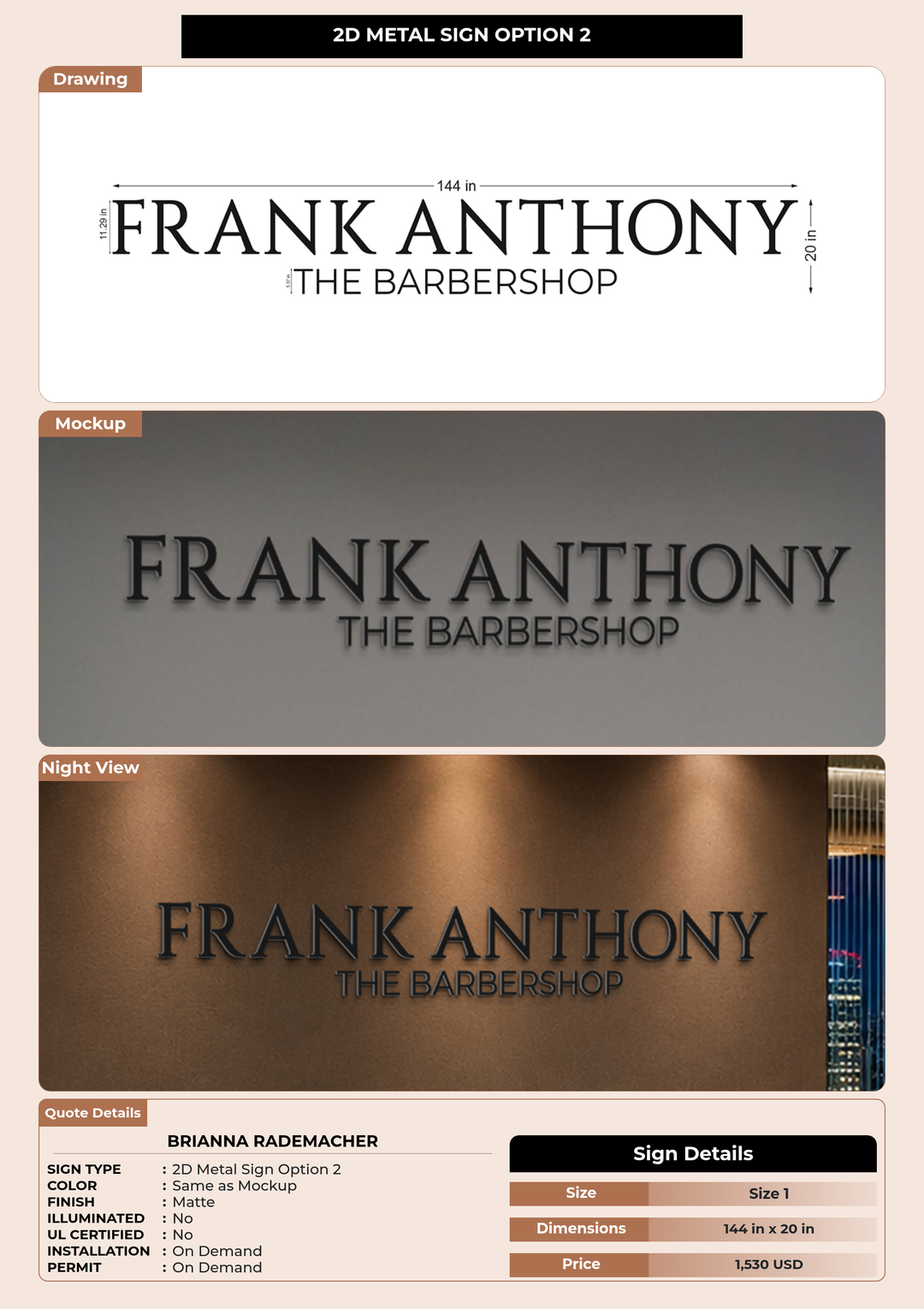 CUSTOM MOCKUP SIGN FOR brianna rademacher