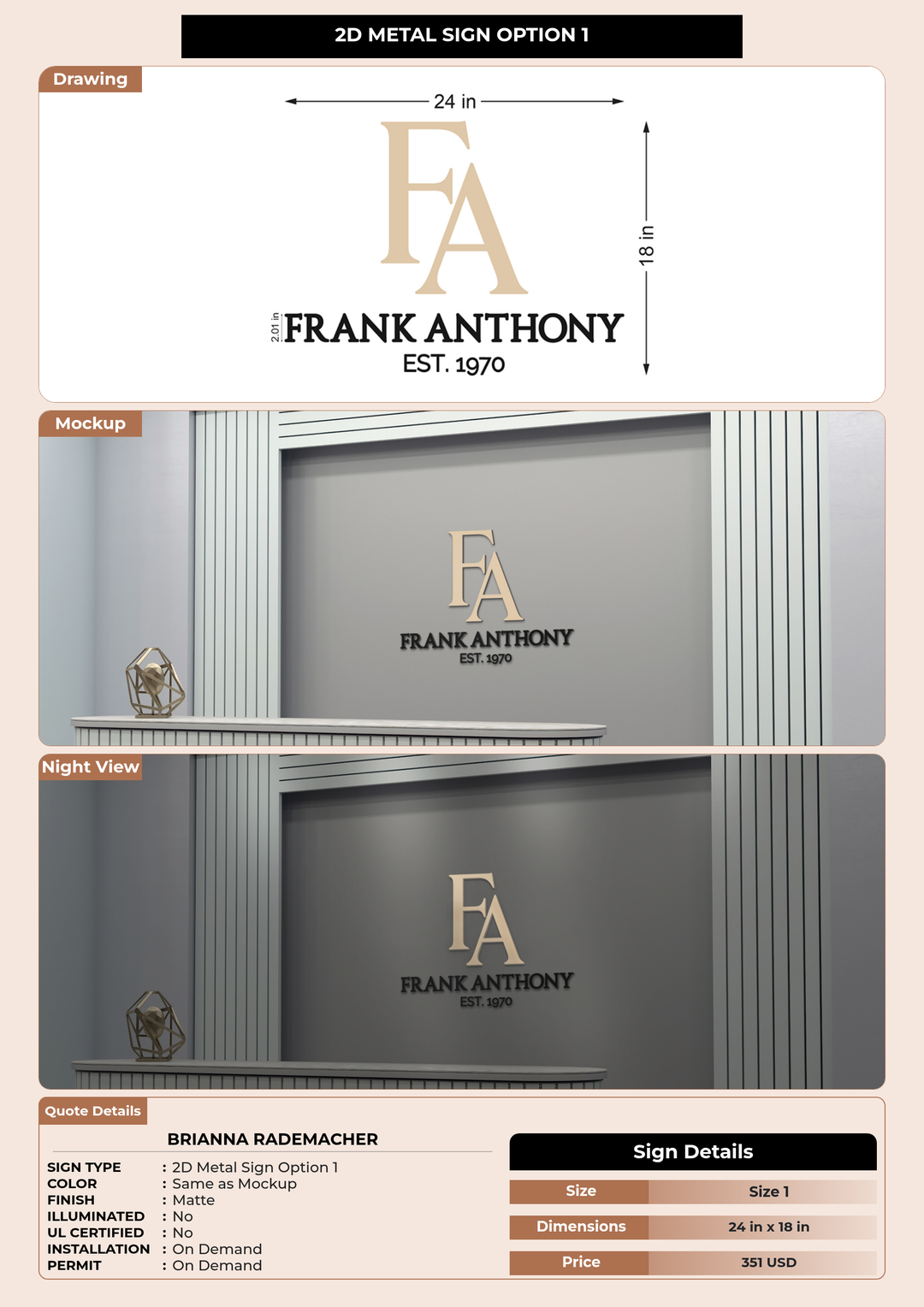 CUSTOM MOCKUP SIGN FOR brianna rademacher