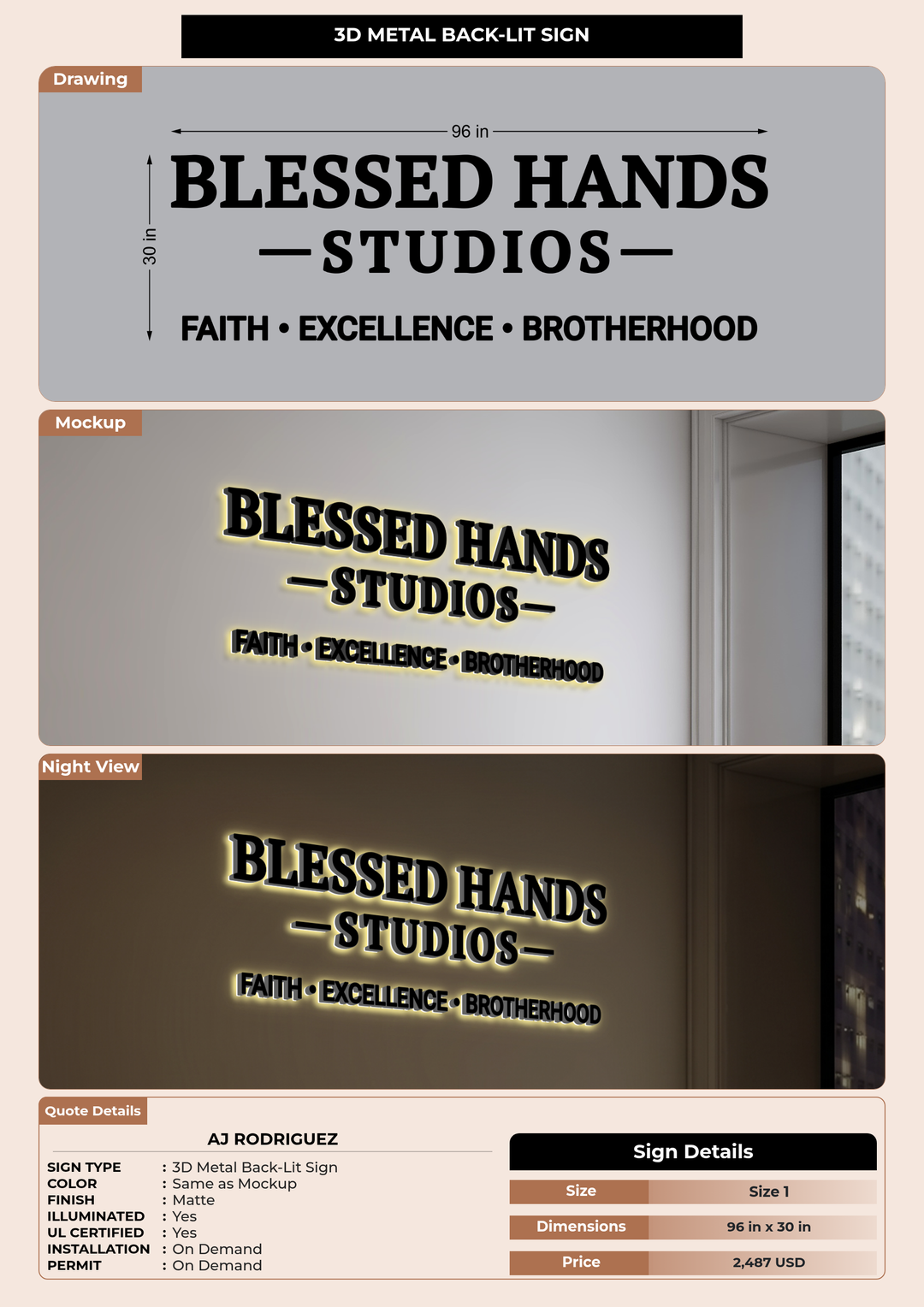CUSTOM MOCKUP SIGN FOR AJ Rodriguez