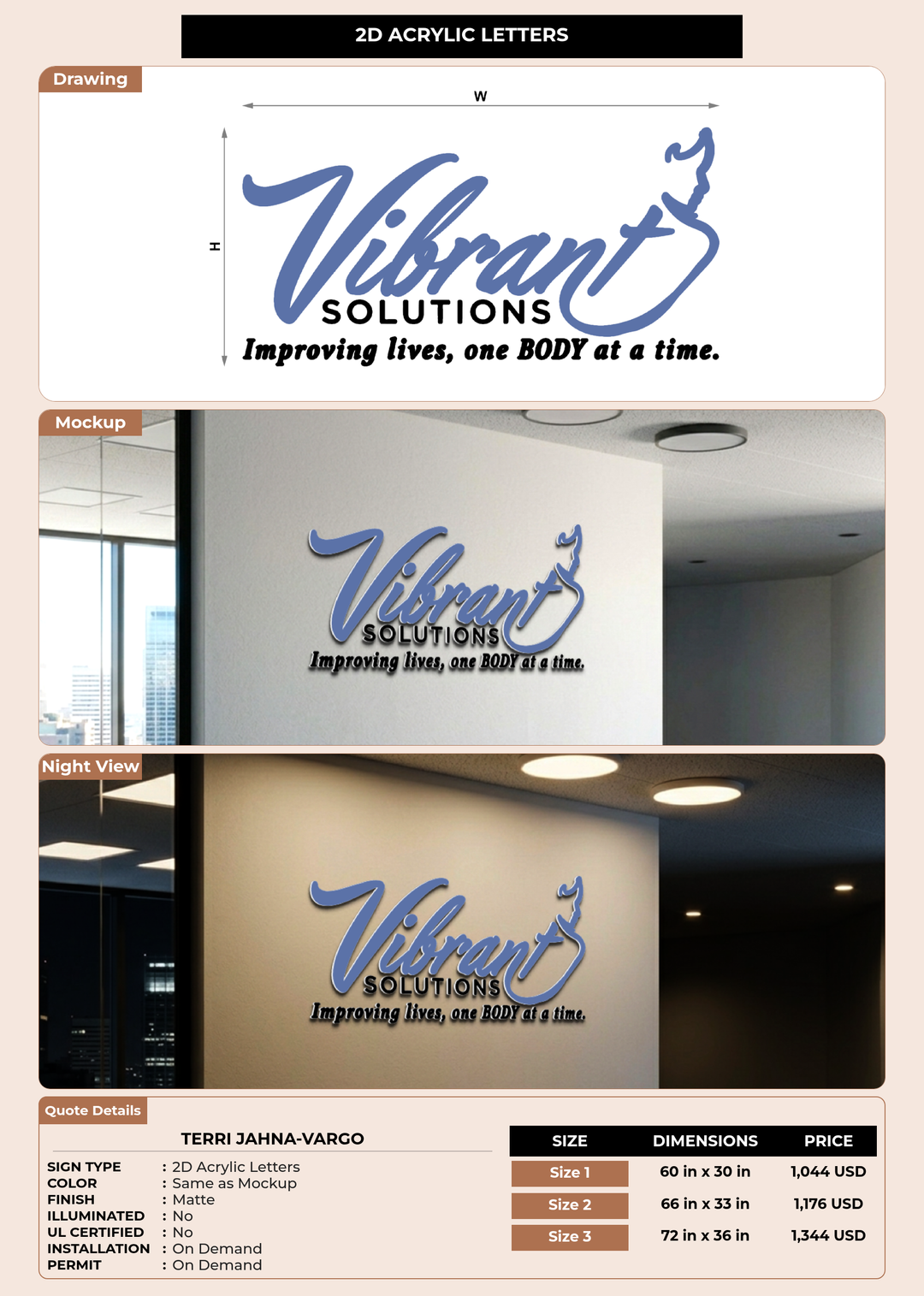 CUSTOM MOCKUP SIGN FOR Terri Jahna-Vargo