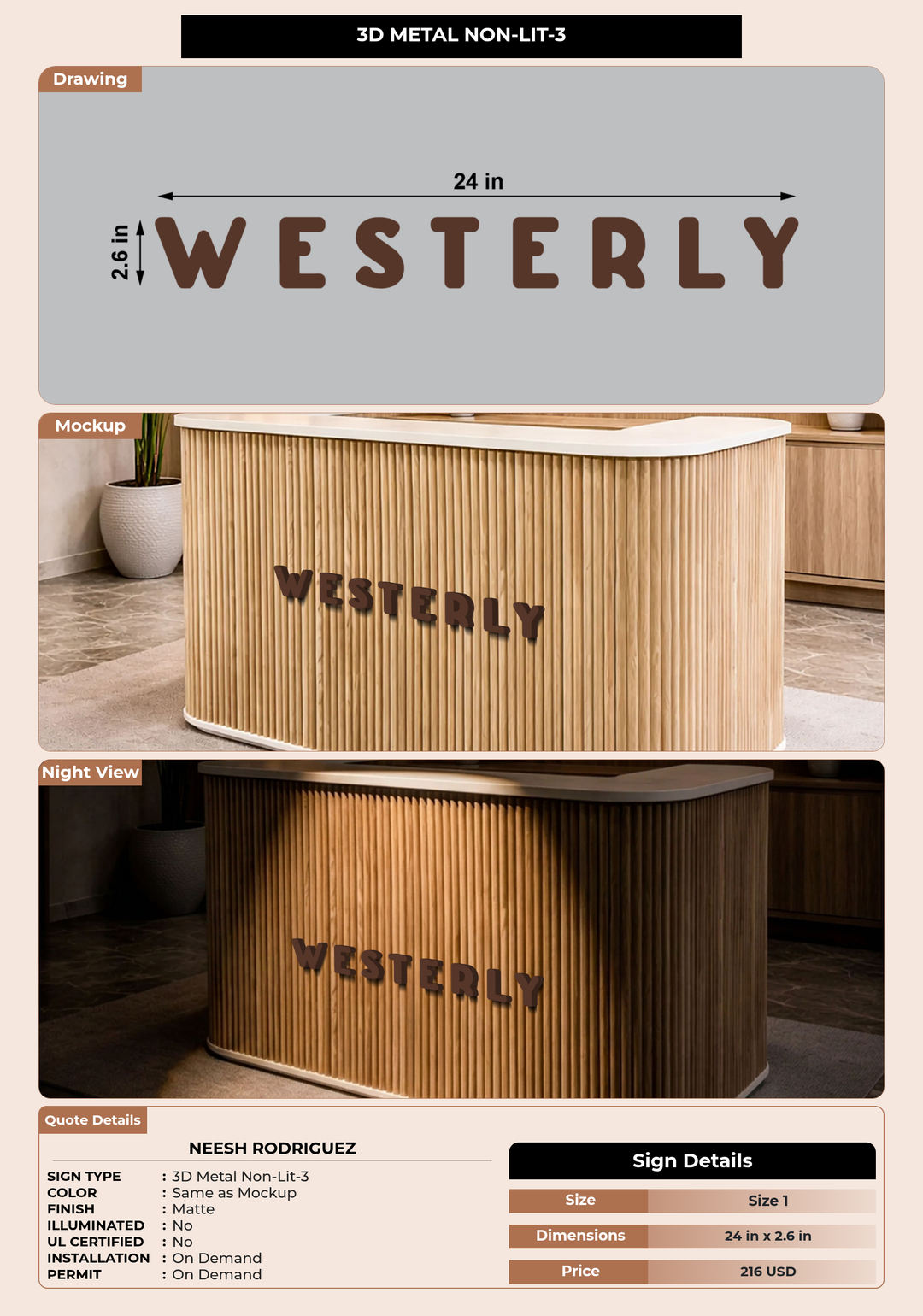 CUSTOM MOCKUP SIGN FOR Neesh Rodriguez