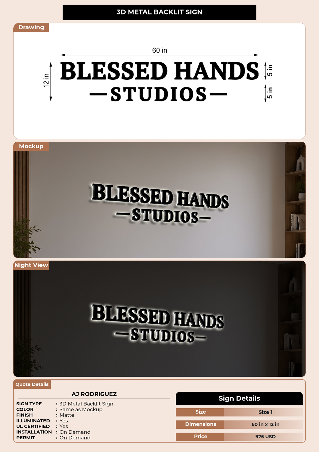 CUSTOM MOCKUP SIGN FOR AJ Rodriguez
