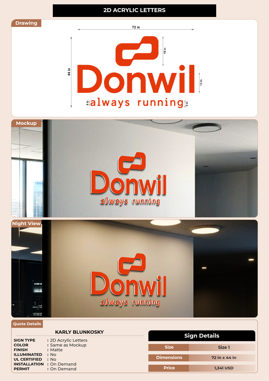 CUSTOM MOCKUP SIGN FOR Karly Blunkosky