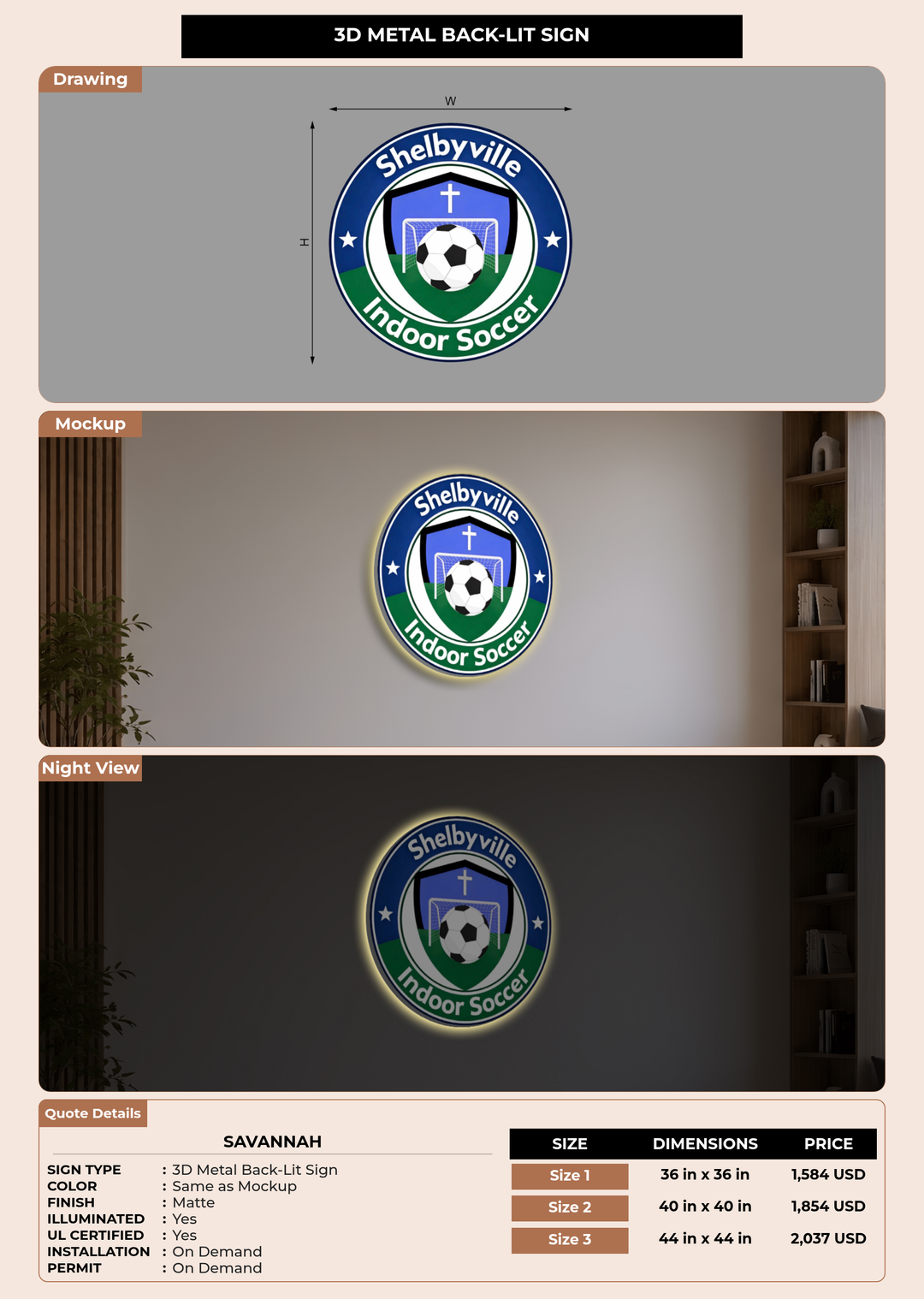 CUSTOM MOCKUP SIGN FOR Savannah