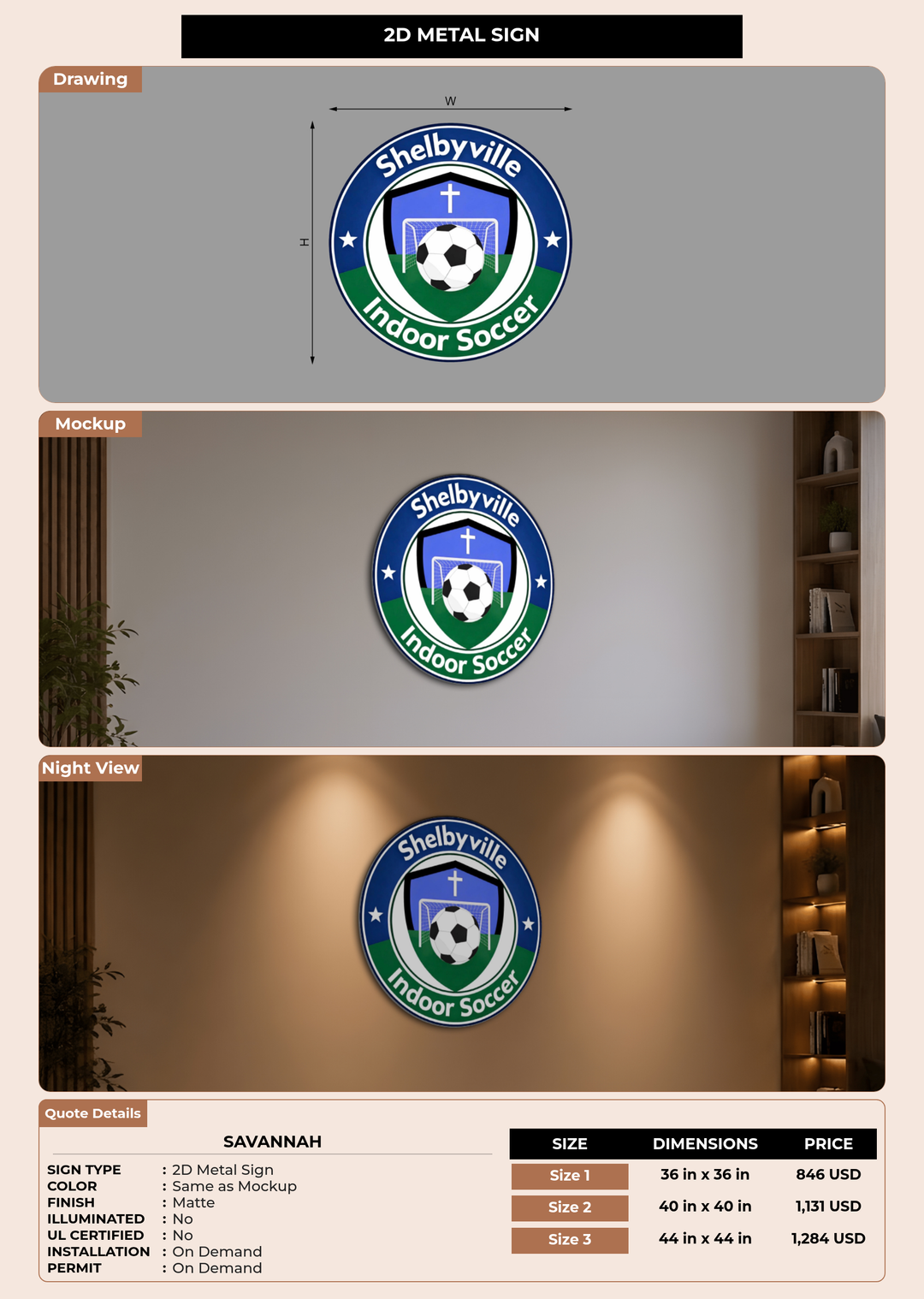 CUSTOM MOCKUP SIGN FOR Savannah