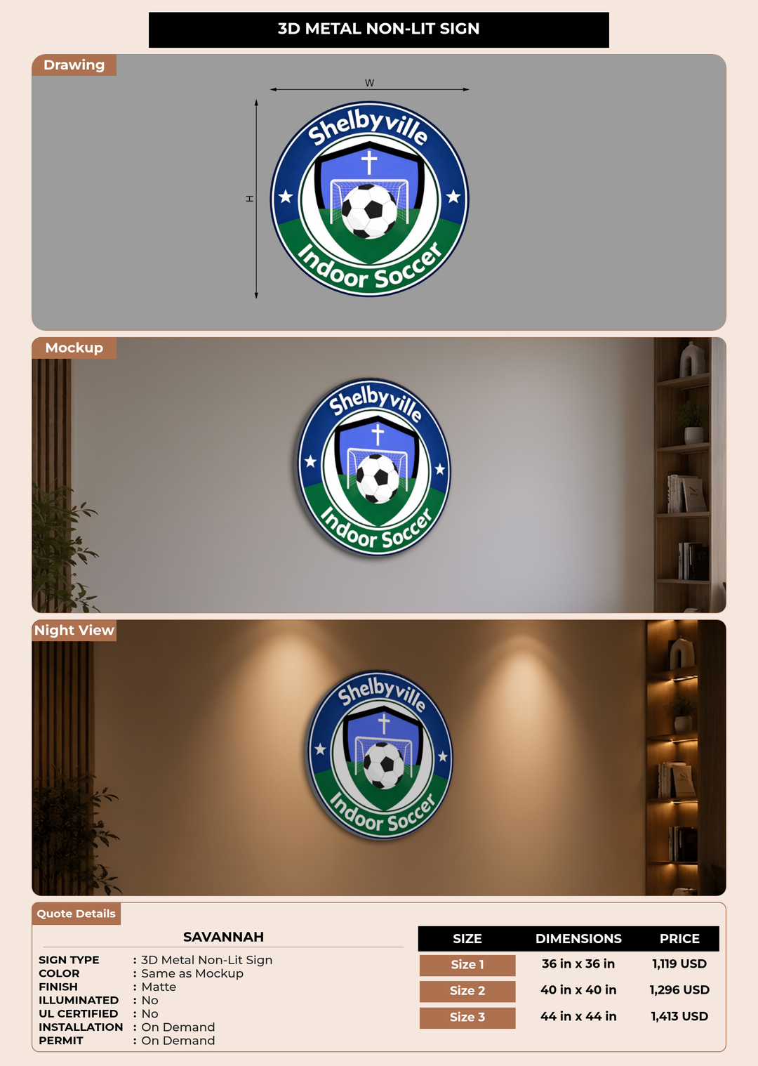 CUSTOM MOCKUP SIGN FOR Savannah