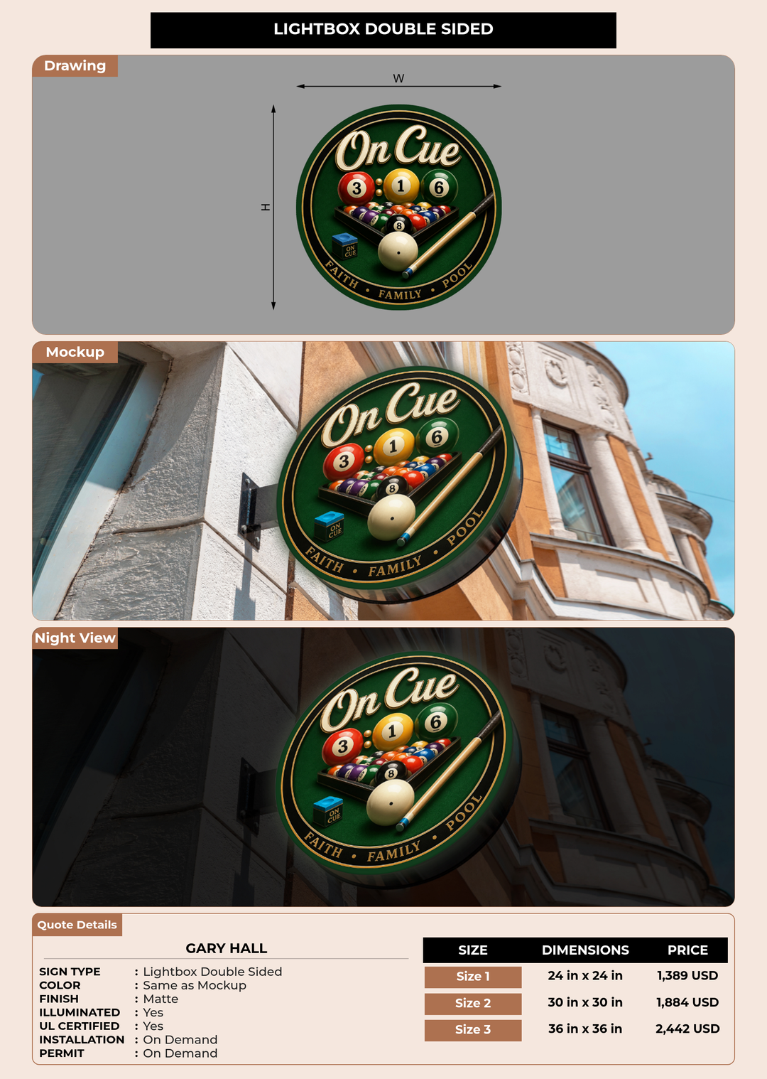 CUSTOM MOCKUP SIGN FOR Gary Hall