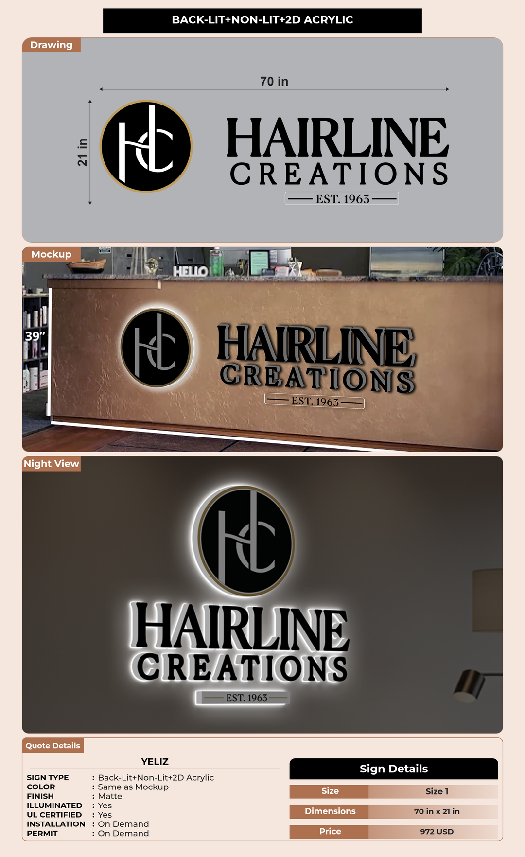 CUSTOM MOCKUP SIGN FOR Yeliz