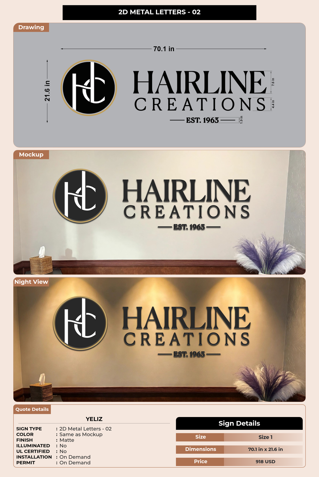 CUSTOM MOCKUP SIGN FOR Yeliz