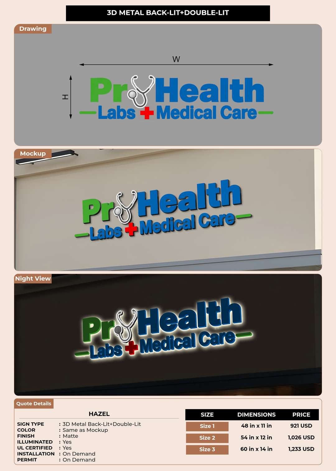 CUSTOM MOCKUP SIGN FOR Hazel