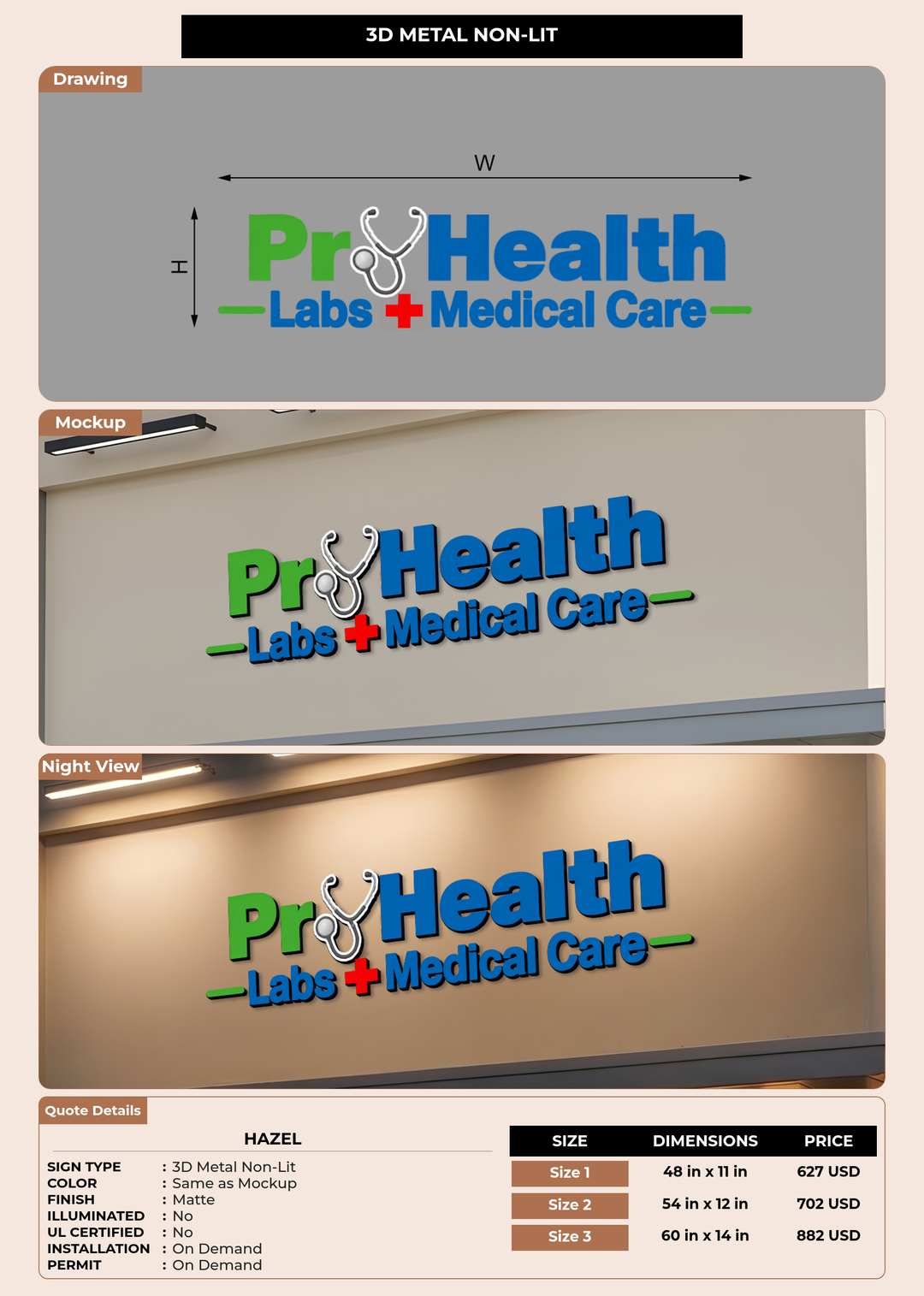 CUSTOM MOCKUP SIGN FOR Hazel