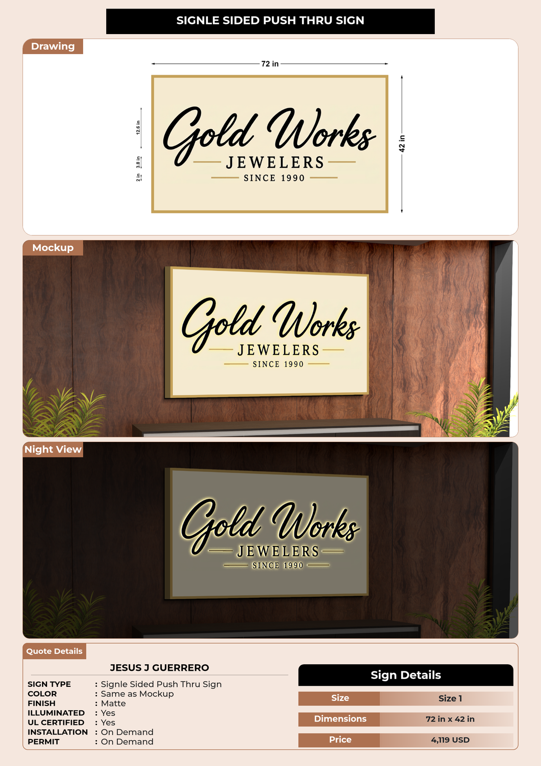 CUSTOM MOCKUP SIGN FOR Jesus J Guerrero