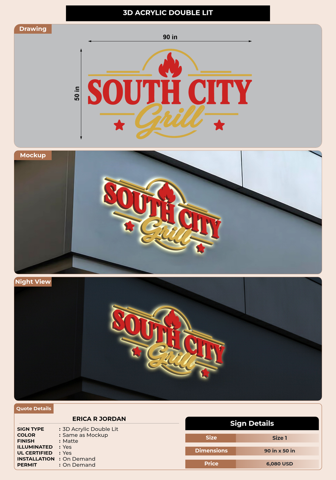 CUSTOM MOCKUP SIGN FOR Erica R Jordan