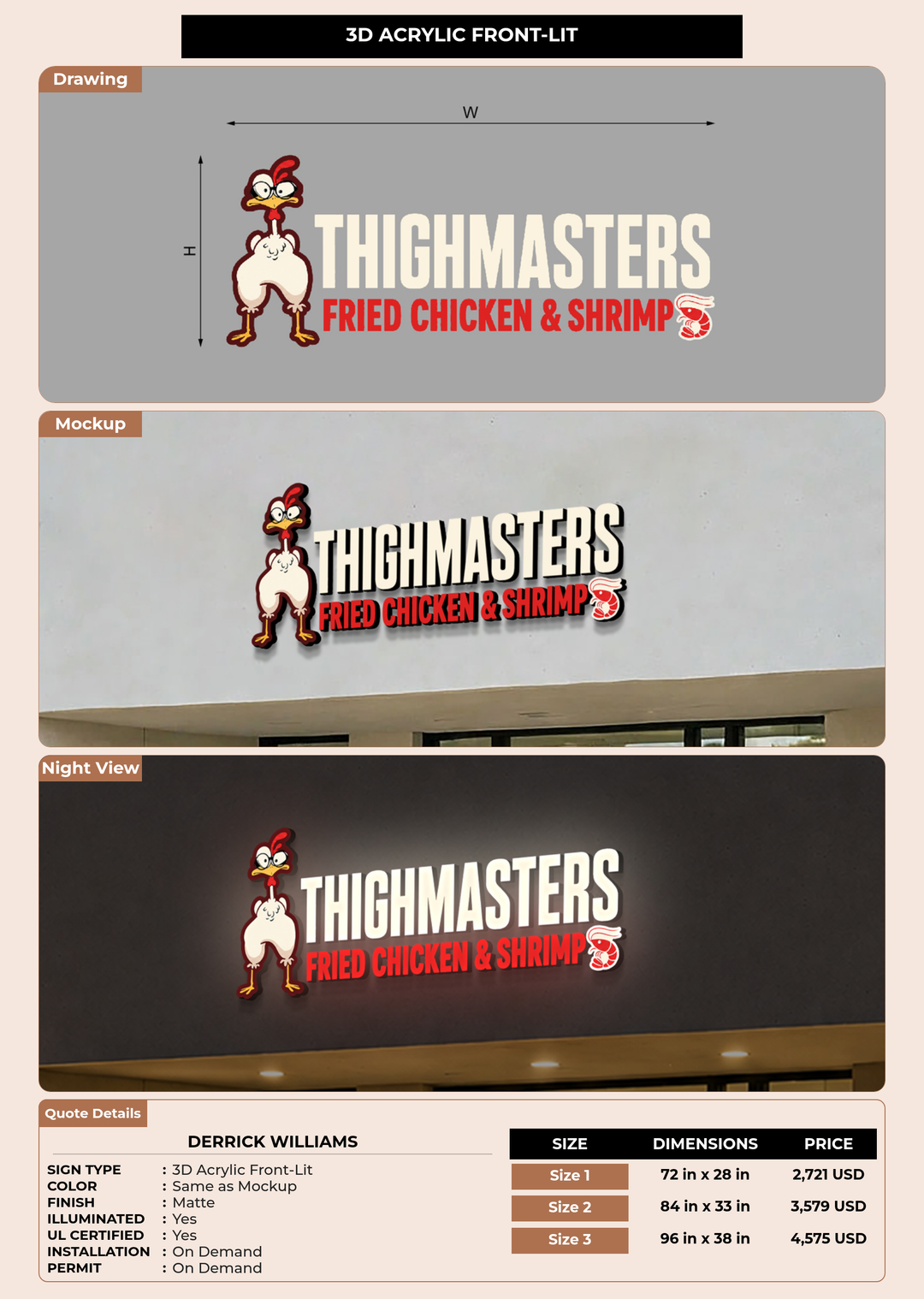 CUSTOM MOCKUP SIGN FOR Derrick Williams
