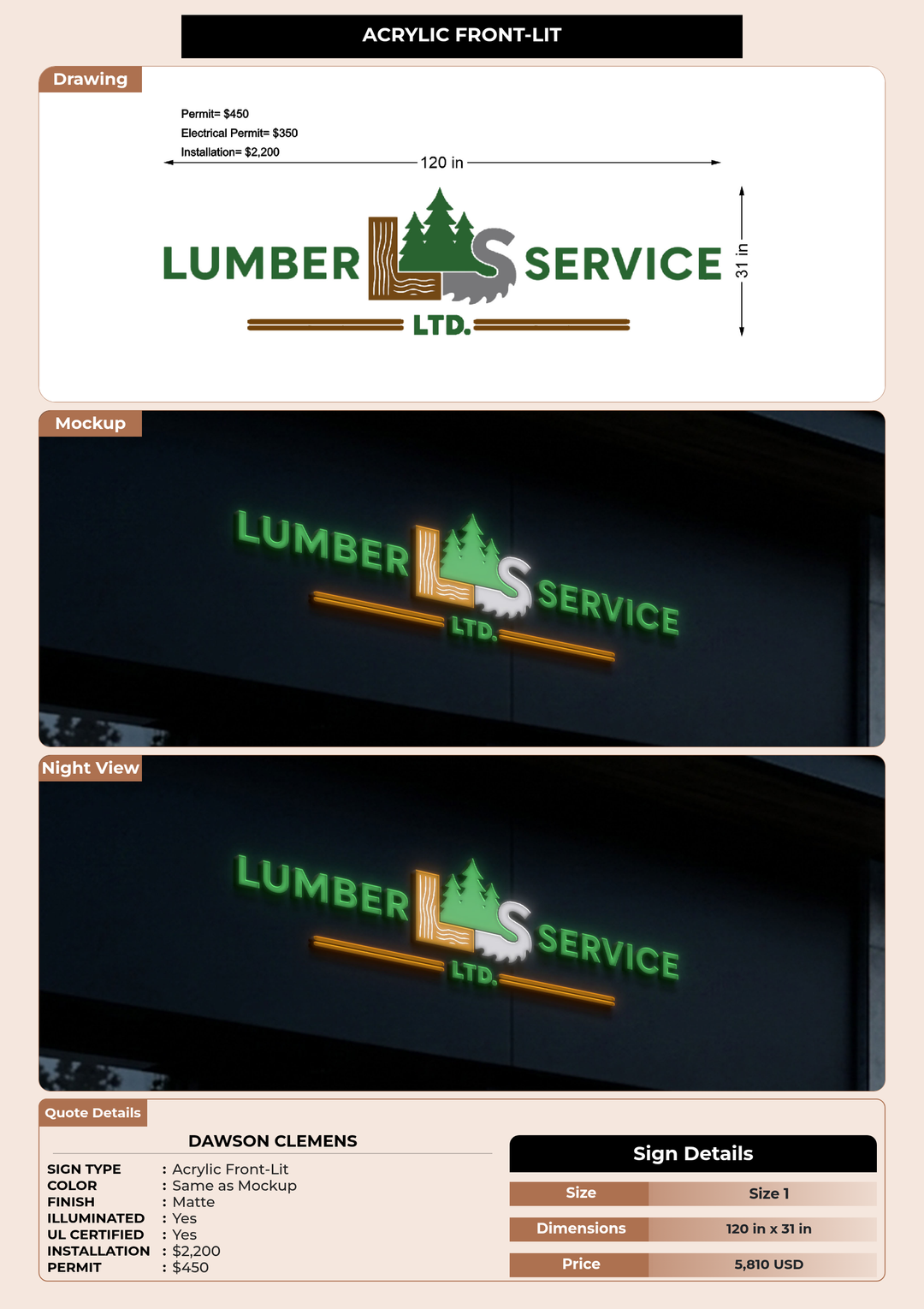 CUSTOM MOCKUP SIGN FOR Dawson Clemens