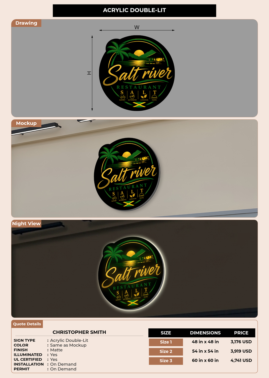 CUSTOM MOCKUP SIGN FOR Christopher smith