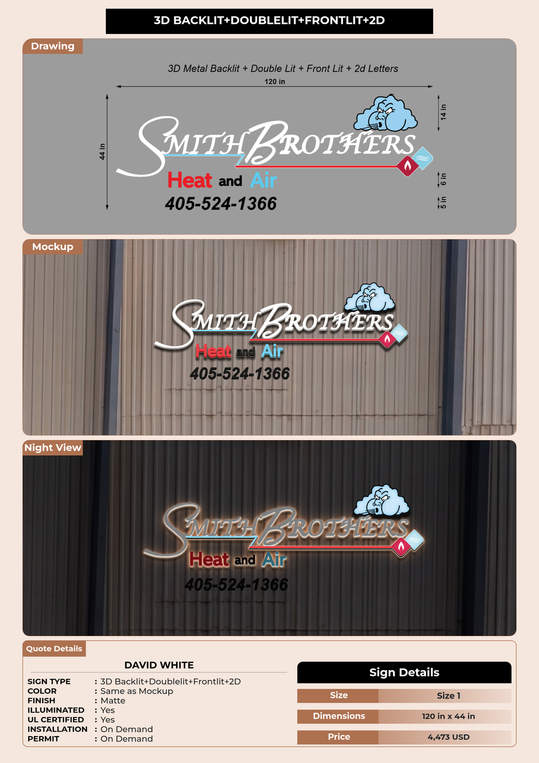 CUSTOM MOCKUP SIGN FOR David White