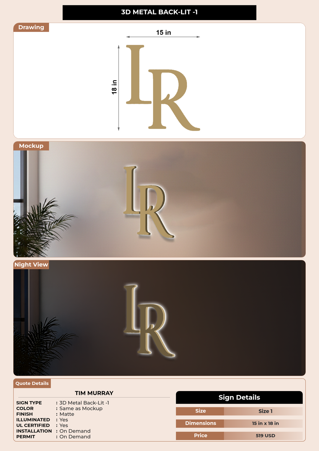 CUSTOM MOCKUP SIGN FOR Tim Murray
