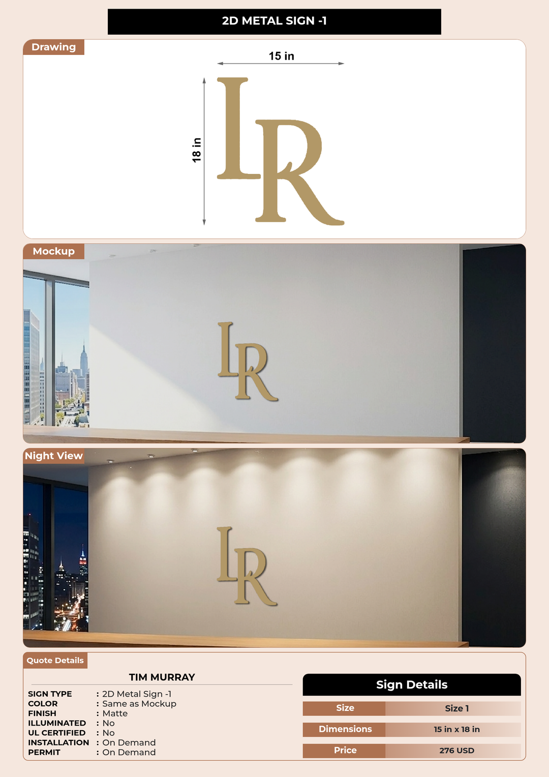 CUSTOM MOCKUP SIGN FOR Tim Murray